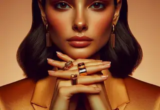 woman wearing AI-generated jewellery